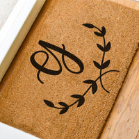 Custom Initials With Cursive Calligraphy - Doormat