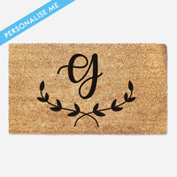 Custom Initials With Cursive Calligraphy - Doormat