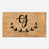Custom Initials With Cursive Calligraphy - Doormat