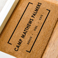 Personalized Camp Crew Door Mat
