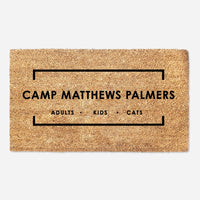 Personalized Camp Crew Door Mat