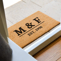 Custom Name Initials & Est Date - Doormat