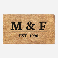 Custom Name Initials & Est Date - Doormat
