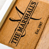 Personalized Doormat - Monogram Door Mat - Last Name Doormat