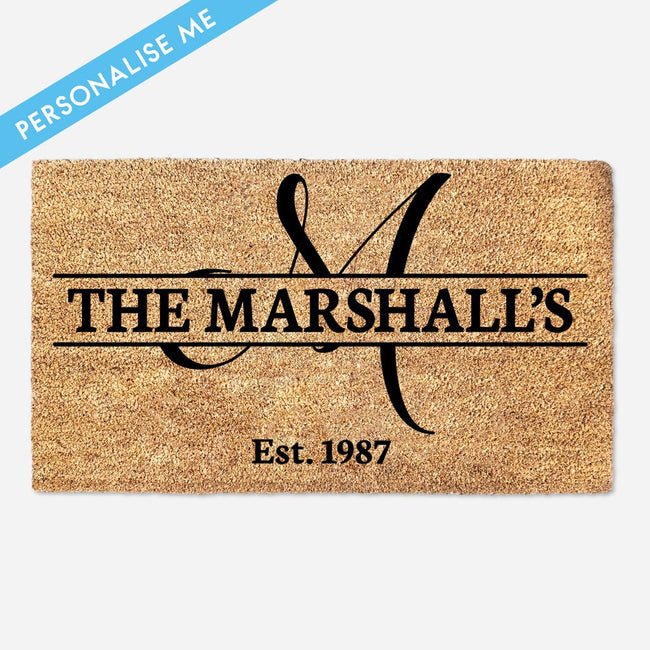 Personalized Doormat - Monogram Door Mat - Last Name Doormat