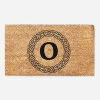 Custom Plait Border Initial - Doormat