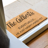 Personalized Family Name Doormat / Custom Family Welcome Mat / New Home Gift / Couple Gift / Housewarming Gift