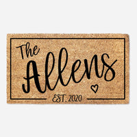 Family Name with Date - Doormat