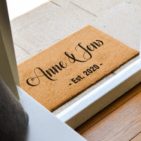 Couples Names with Date - Doormat