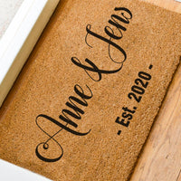 Couples Names with Date - Doormat