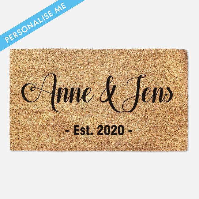 Couples Names with Date - Doormat