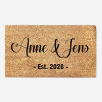 Couples Names with Date - Doormat