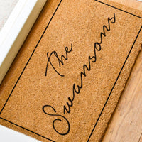 Family Welcome Doormat - Personalized Last Name Doormat