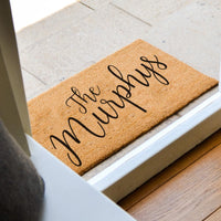Personalized Family Name Decorative Font Doormat