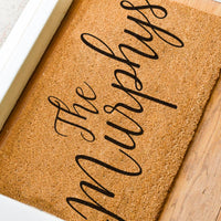 Personalized Family Name Decorative Font Doormat