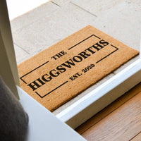 Personalized Family Name - Border Doormat
