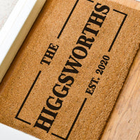 Personalized Family Name - Border Doormat