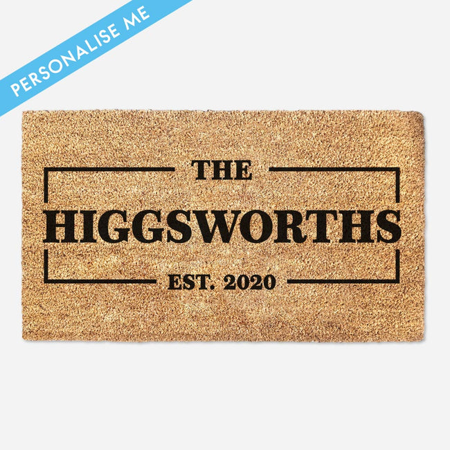 Personalized Family Name - Border Doormat