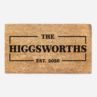 Personalized Family Name - Border Doormat