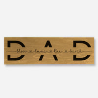 Personalised 'Dad' - Wood Sign