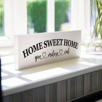 Personalised Home Sweet Home - Wood Sign