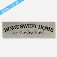 Personalised Home Sweet Home - Wood Sign
