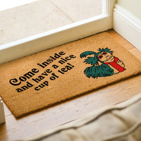 Labyrinth Welcome Mat - Come Inside And Have A Nice Cup Of Tea