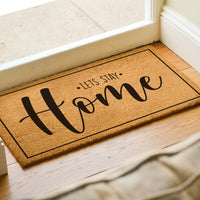 Lets Stay Home Welcome Doormat -  Welcome Rug