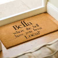 Twilight Door Mat - Bella Where The Hell Have You Been Loca - Twilight Fan Gifts - House Decor - Twilight saga - New Home Gift