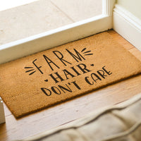 Farm Hair Don't Care Door Mat