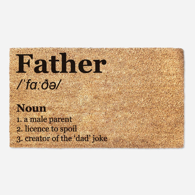 Fathers Day Welcome Mat - Father Definition Doormat