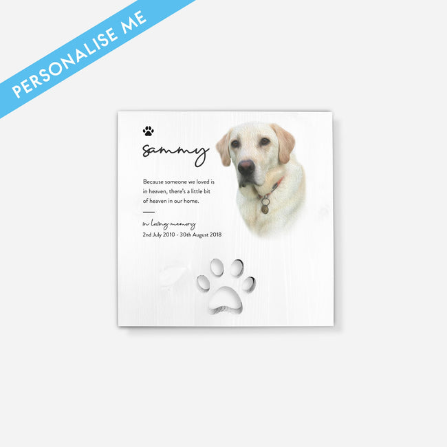 Pet Memorial Colour Photo - Wood Sign