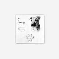 Pet Memorial Black & White Photo - Wood Sign