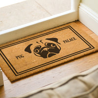 Personalizable Custom Dog Doormat - Pug Palace - Jeffree Star Inspired - Custom Dog Welcome Doormat - Dog Lover Gift