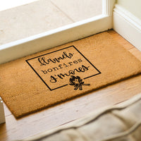 Flannels Bonfires Smores - Fall Door Mat