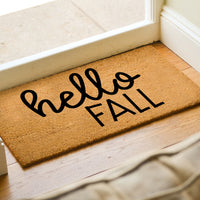 Hello Fall Doormat - Seasonal Coir Mat
