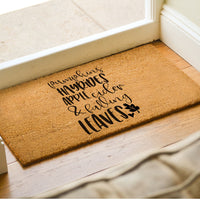 Pumpkin Doormat - Pumpkin Hayrides Apple Cider and Falling Leaves