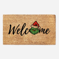 Grinch Doormat - Christmas Holiday Porch Decor
