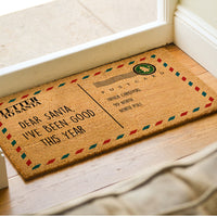 Letter To Santa, I've Been Good This Year - Funny Holiday Door Mat