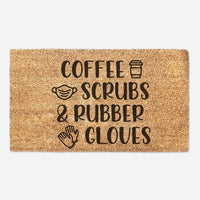 Coffee Scrubs & Rubber Gloves - Doormat