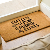 Coffee Scrubs & Rubber Gloves - Doormat