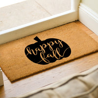 Happy Fall Custom Pumpkin Doormat - Fall Decor