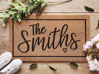 Merry Christmas From Our Family Doormat - Family Name Door Mat - Holiday Doormat - Holiday Porch Decor - Farmhouse Christmas - Holiday Rug