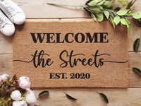 Merry Christmas From Our Family Doormat - Family Name Door Mat - Holiday Doormat - Holiday Porch Decor - Farmhouse Christmas - Holiday Rug