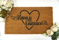 Engagement Gifts For Couple - Personalized Last Name Door Mat - Housewarming Gift - Wedding Gift - Valentines Day - Galentines Day Gifts