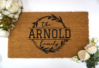 Engagement Gifts For Couple - Personalized Last Name Door Mat - Housewarming Gift - Wedding Gift - Valentines Day - Galentines Day Gifts