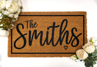Engagement Gifts For Couple - Personalized Last Name Door Mat - Housewarming Gift - Wedding Gift - Valentines Day - Galentines Day Gifts