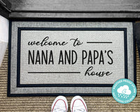 Gift For Grand Parents - Personalized Outdoor Rug - Washable Custom Rug - Personalized Door Mat - Gifts For Them - Front Door Welcome Mat