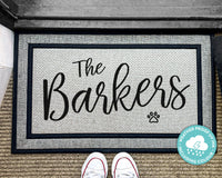 Personalized Outdoor Rug - Personalized Door Mat - Family Name Rug - Pet Gift - Dog Lover Door Mat - Dog Doormat - Washable Custom Rug
