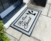 Be Our Guest Lumiere Doormat - Disney Outdoor Door Mat - Disney Welcome Mat - Beauty And The Beast - Washable Custom Rug - Beauty Beast Gift